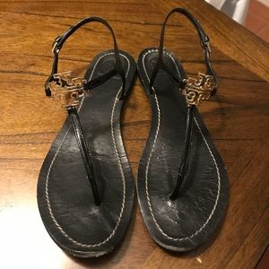 Tory Burch black sandals, size 8.5